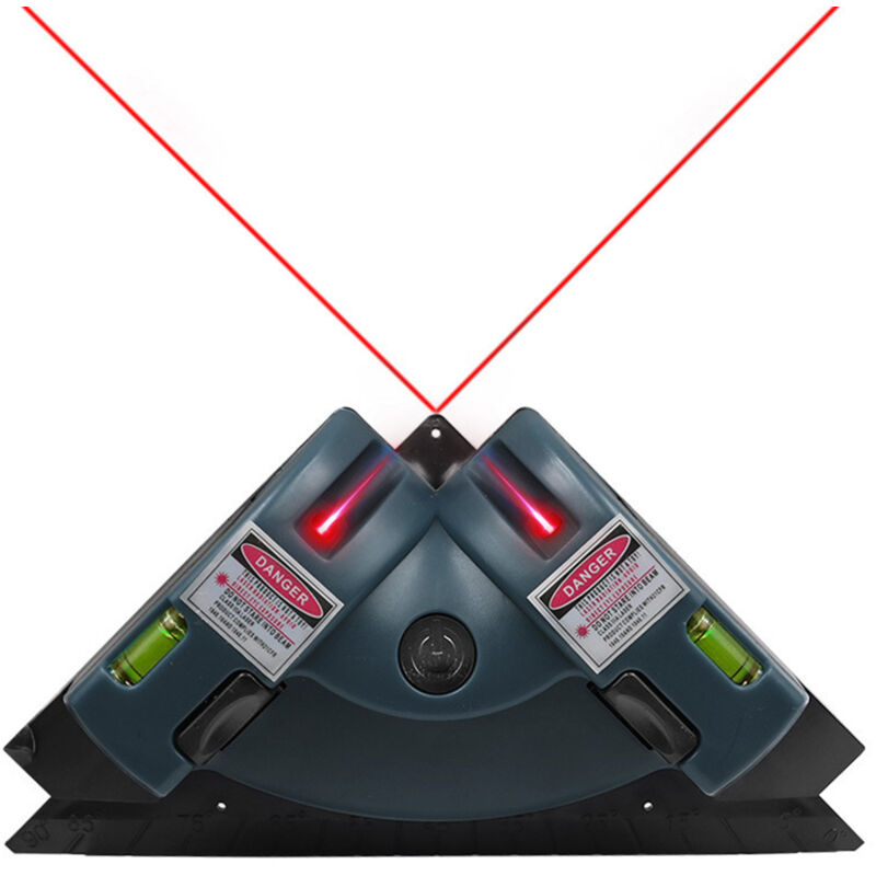 rechtwinklige Laser-Wasserwaage, integriertes Kunststoffgehäuse, Infrarot-Laser-Wasserwaage mit horizontalen und vertikalen Linien,