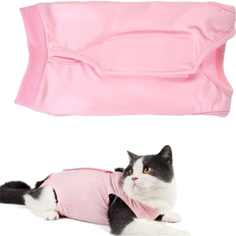 Recovery Suit Katze, Haustiere Schutz Kleidung Wiederherstellung Anzug Weste, Professional Recovery Anzug, katzenbody nach op,OP-Kleidung für