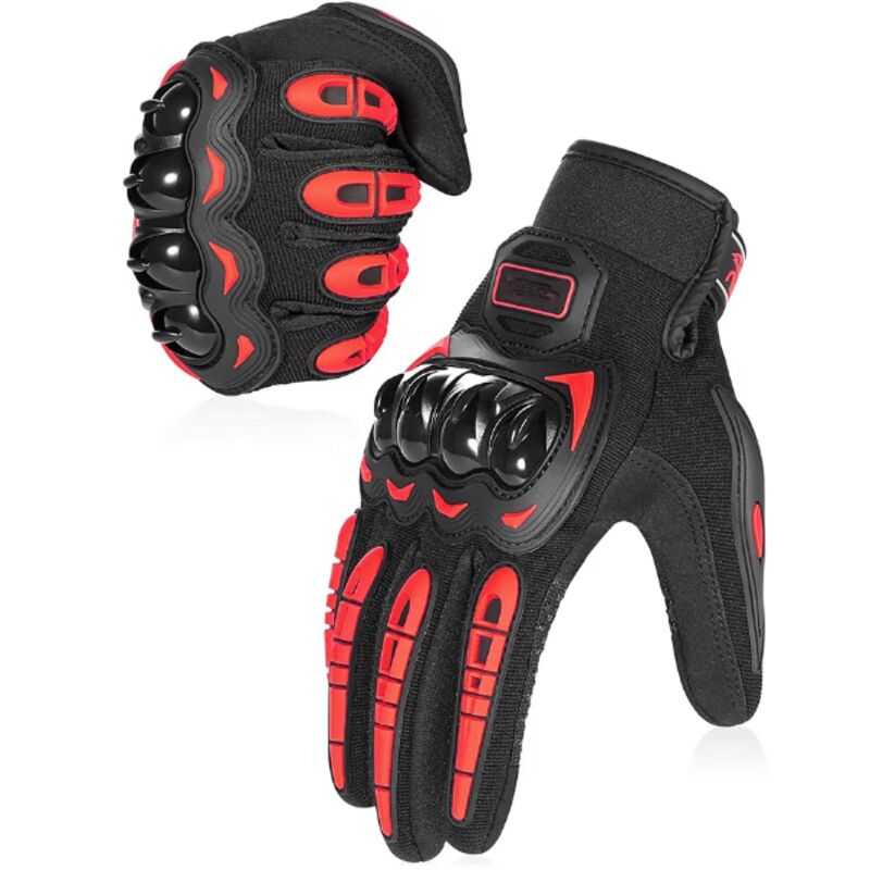 Rote Motorradhandschuhe, Vollfinger-Touchscreen-Handschuhe für Motorradrennen, ATV, Klettern, Jagen, Motocross und andere Outdoor-Sportarten