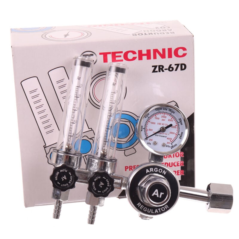 Reduziergerät Mit 2 Rotametern Für Co2-Argon-Mig-Wig-Schweissen Von Flaschen