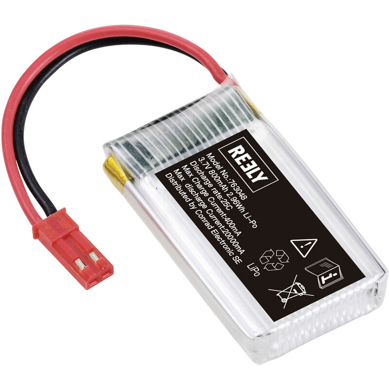 Reely - Modellbau-Akkupack (LiPo) 3.7 v 800 mAh Zellen-Zahl: 1 25 c Softcase bec