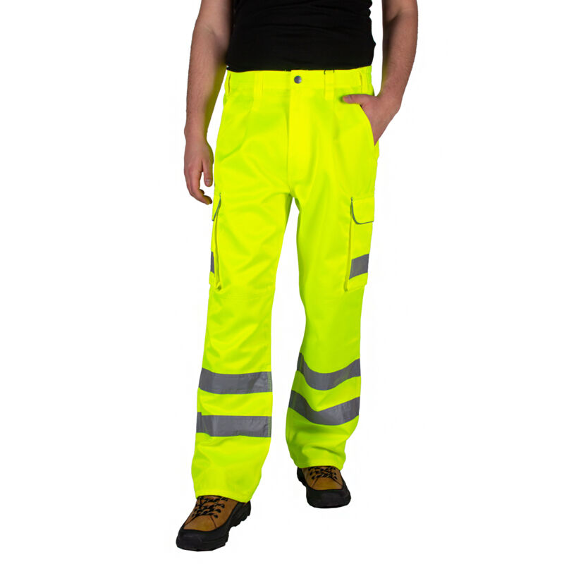 REFLEKTIERENDE Arbeitshose Herren Arbeitshose WAIST-TO-WAIST reflektierend 38/32