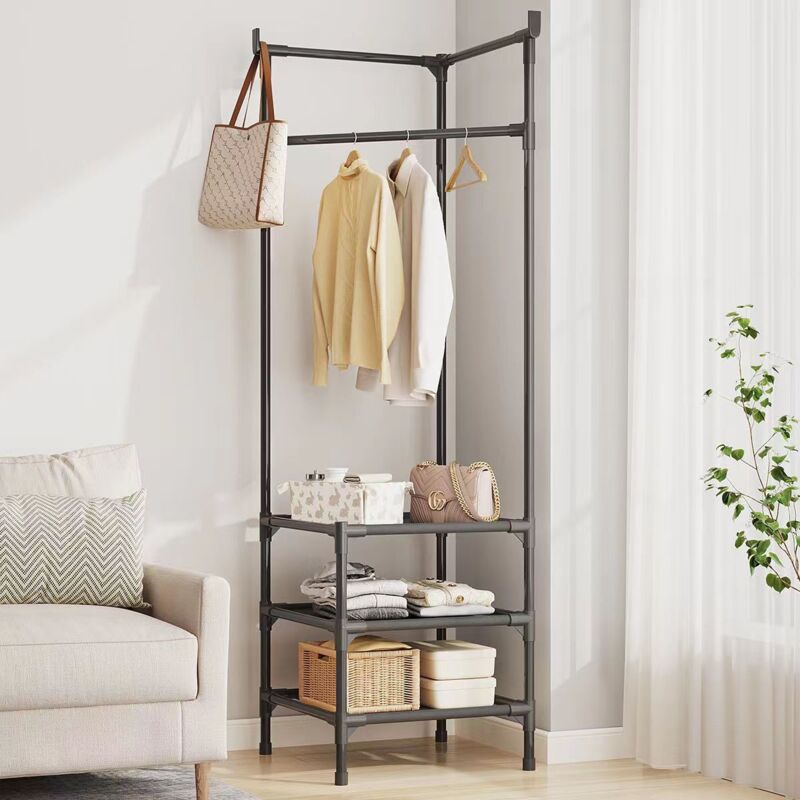 Regal, einfacher Eck-Kleiderständer, Wäscheständer, Boden-Lagerständer, Schlafzimmer, Nachttisch, Eck-Hänge-Nachttisch-Wäscheständer