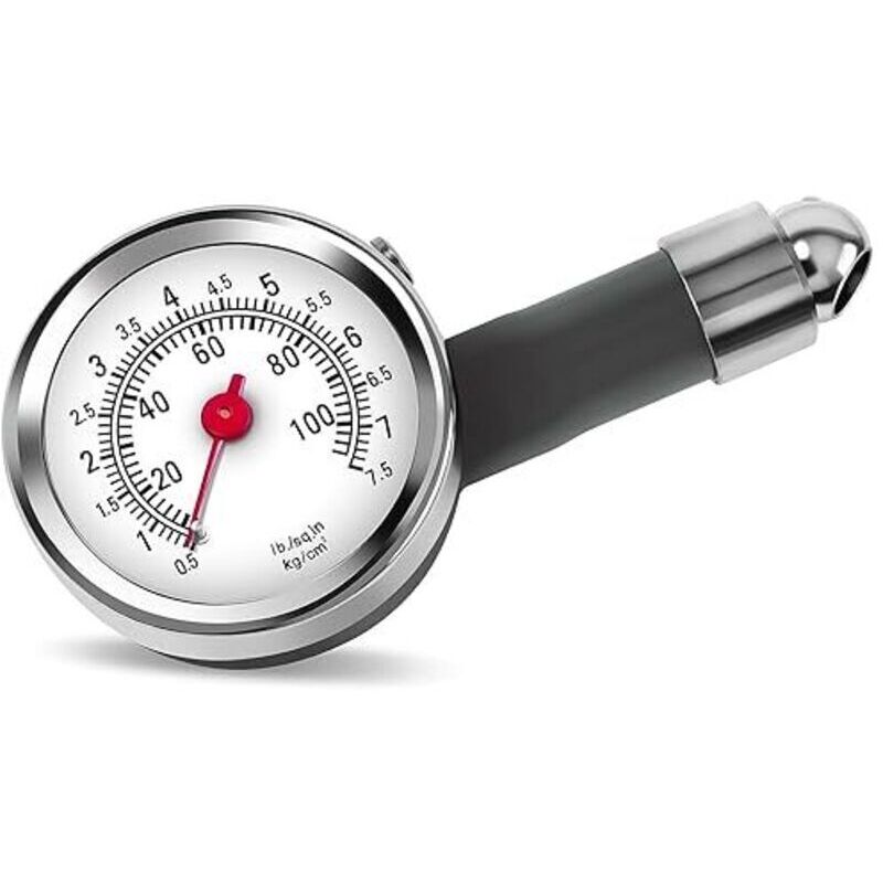 Reifendruckmesser, Reifendruckmesser für Autos, Druckmesser für Fahrzeuge, Druckmesser, Reifendruckmesser 0-100 PSI, für Autos, Fahrräder und