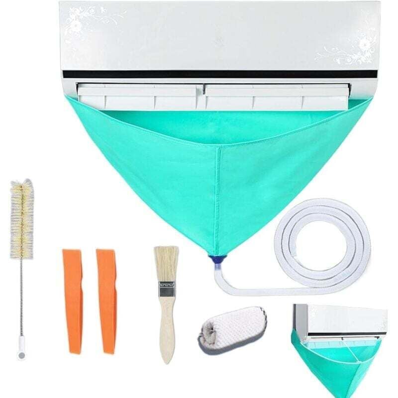 Reinigungsabdeckung für Split-Klimaanlagen, Reinigungsabdeckungs-Set für Klimaanlagen, wandmontierter Klimaanlagenreiniger, Waschservicetasche für