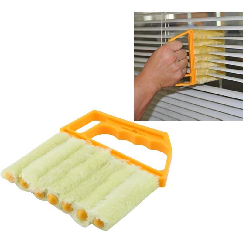 ZVD - Reinigungsbürste für Jalousien, waschbar und rostbeständig, Staubwedel für Jalousien, geeignet zum Reinigen von Rollläden, vertikalen