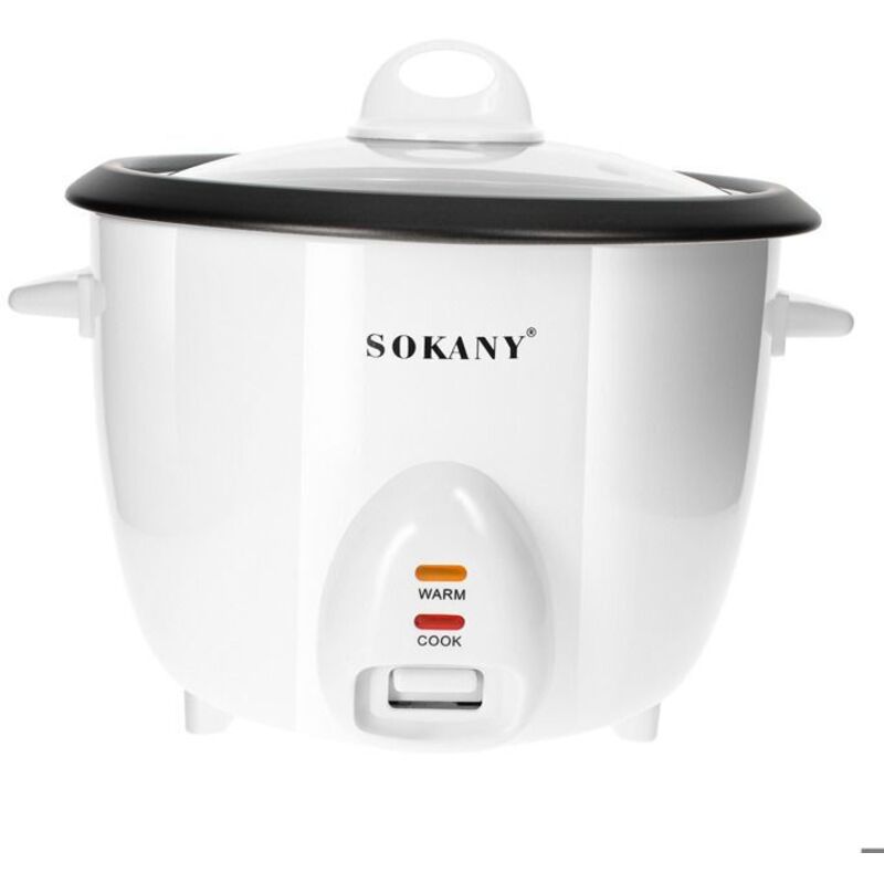 Reiskocher - SOKANY - 1,8L - Warmhaltefunktion - Dampfkorb - Weiß