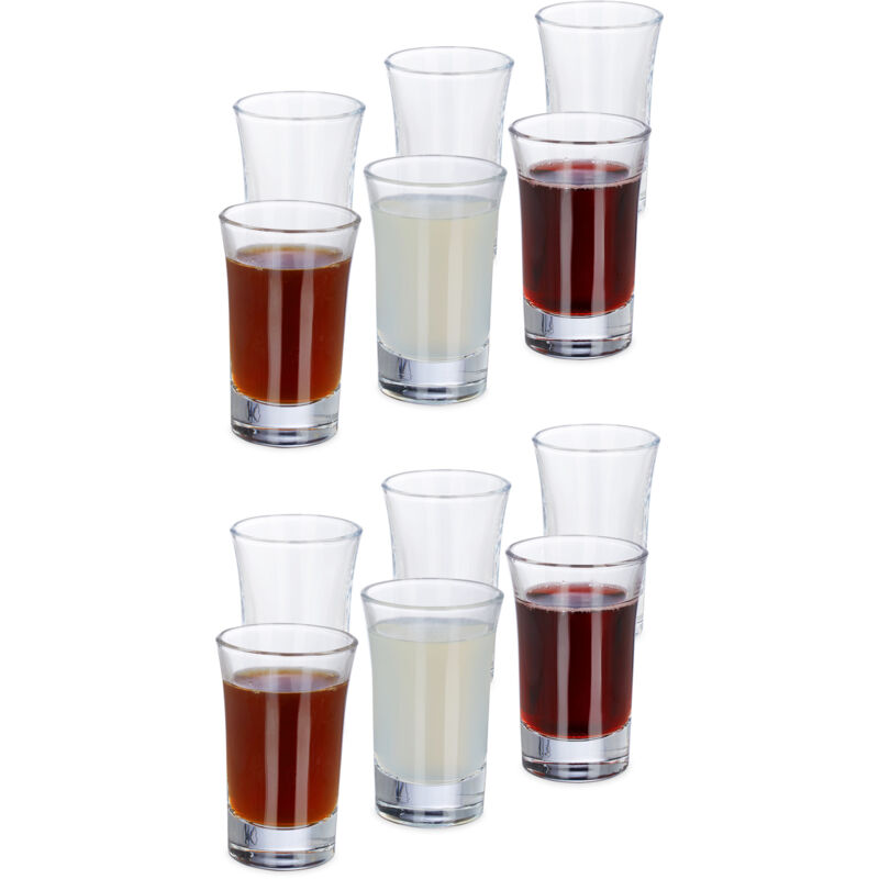 48 x Schnapsglas, aus Glas, 4 cl, Tequila, Vodka, Kaffee, Party, Shots, spülmaschinenfest, Shotgläser, transparent