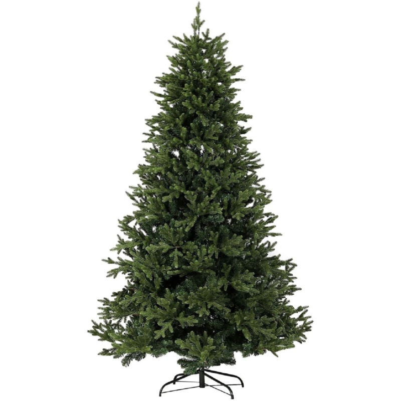 Relaxdays künstlicher Weihnachtsbaum, 120 cm, Nordmanntanne, mit Ständer, PVC Spitzen, naturgetreuer Tannenbaum, grün