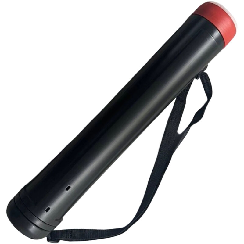 Relaxdays Posterrolle ausziehbar, 50-108 cm, Ø 8,5 cm, Transport Poster & Plakate, Zeichenrolle bis DIN A0, schwarz/rot