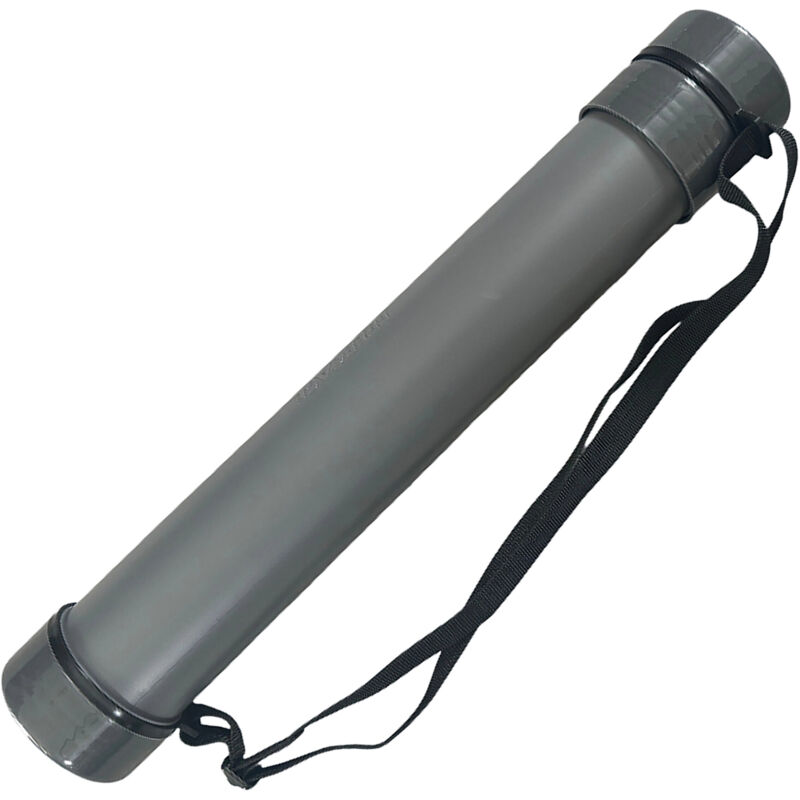 Relaxdays Posterrolle ausziehbar, 51-85 cm, Ø 7,5 cm, Transport Poster & Plakate, Zeichenrolle bis DIN A0, schwarz/grau