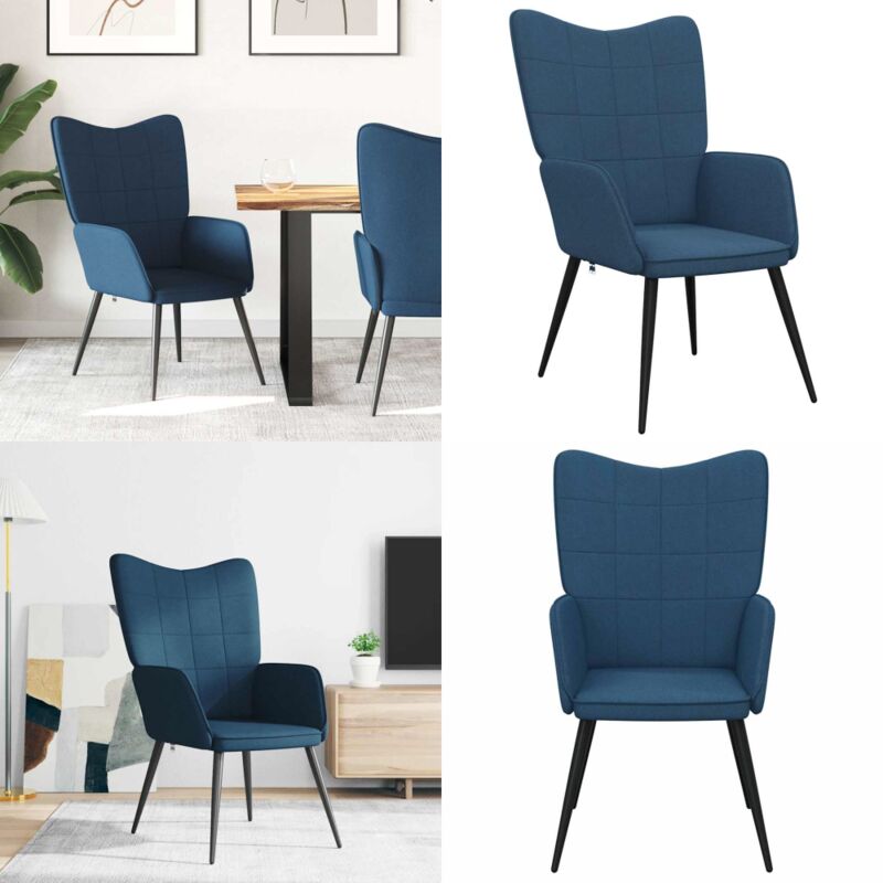 Relaxsessel Blau Stoff - Sessel Blau - Bequemlichkeit - Wohnzimmersessel - Armchair - Relax Sessel - Home & Living