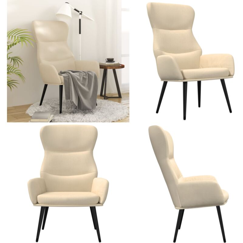 Relaxsessel Creme Stoff - Sessel - Relaxsessel - Bequemer Sessel - Cremefarbener Sessel - Stuhl - Home & Living