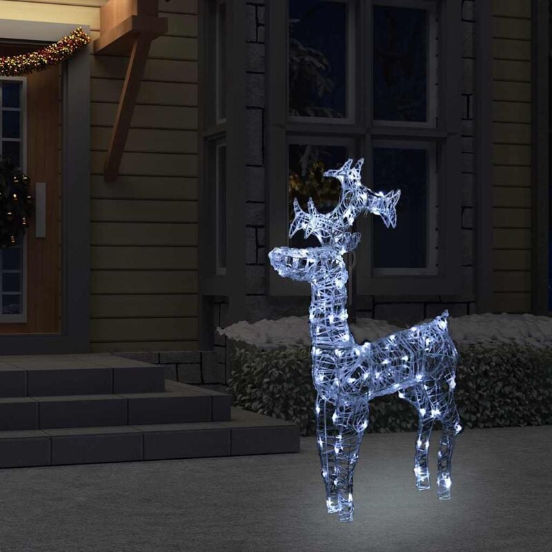 Weihnachtsdeko Rentier 90 LEDs 60x16x100 cm Acryl vidaXL