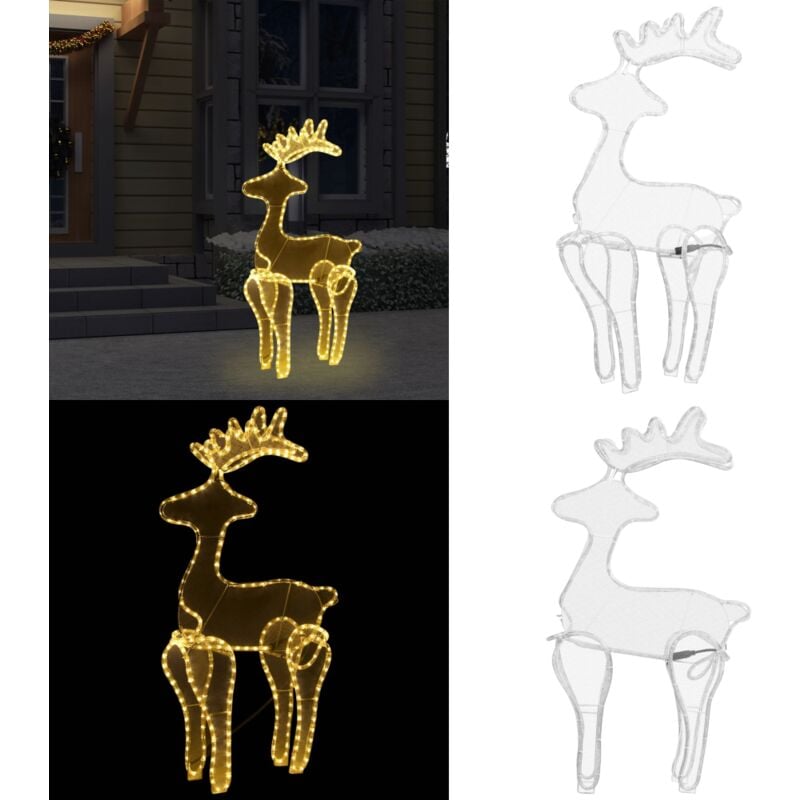 Rentier Weihnachtsdekoration mit Mesh 306 LEDs 60x24x89 cm - Weihnachtsdeko - Rentierfigur - Outdoor Beleuchtung - Indoor Beleuchtung - led