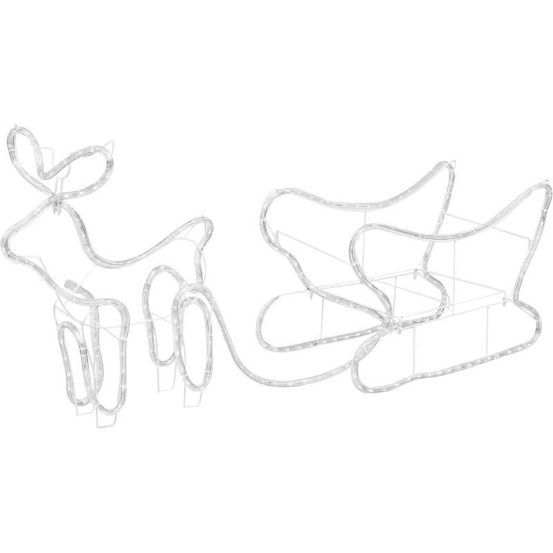 Weihnachtsdekoration Rentiere und Schlitten Outdoor 252 LEDs Vidaxl