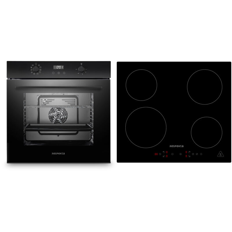 Respekta - Backofen Herd Kochfeld Herdset Induktion Einbau Heißluft Timer