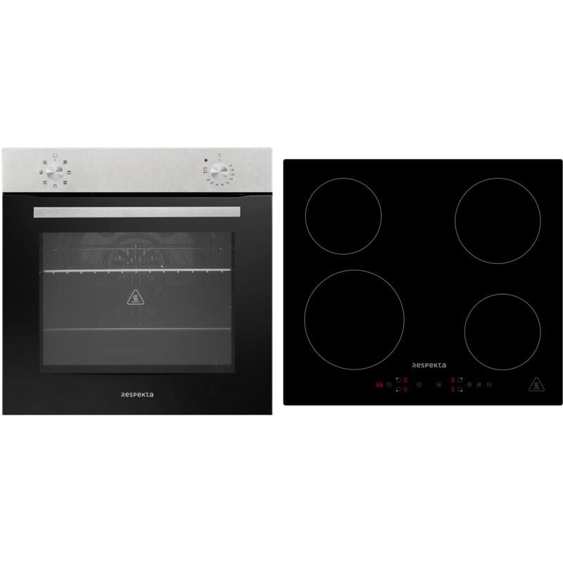 Backofen Herd Kochfeld Herdset Induktion 59 cm Einbau Timer Respekta