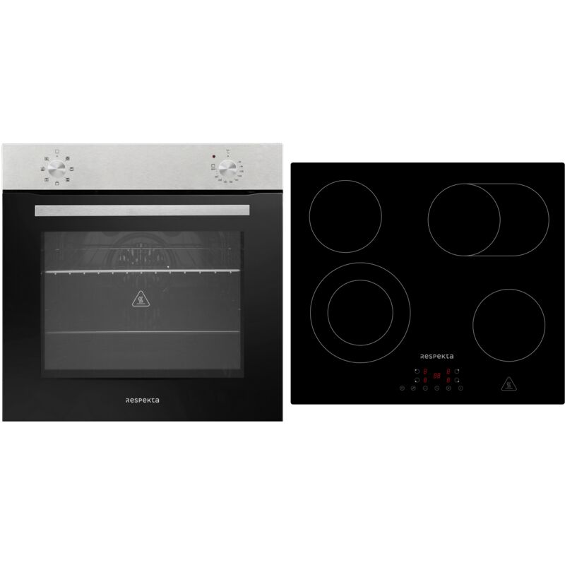 Backofen Herd Kochfeld Glaskeramik Herdset Einbau Set autark rahmenlos Respekta