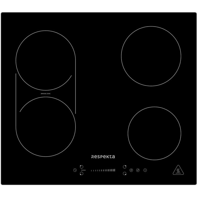 Kochfeld Induktion autark 4 Zonen Glaskeramikkochfeld 60 cm Bridgezone Respekta