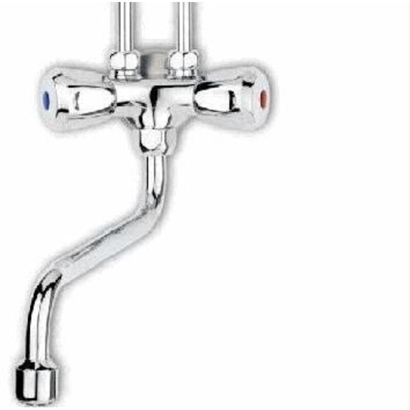 Thermoflow Spültischarmatur Armatur Qmix10 Niederdruck, 2-Griff Spültischarmaturen Niederdruck