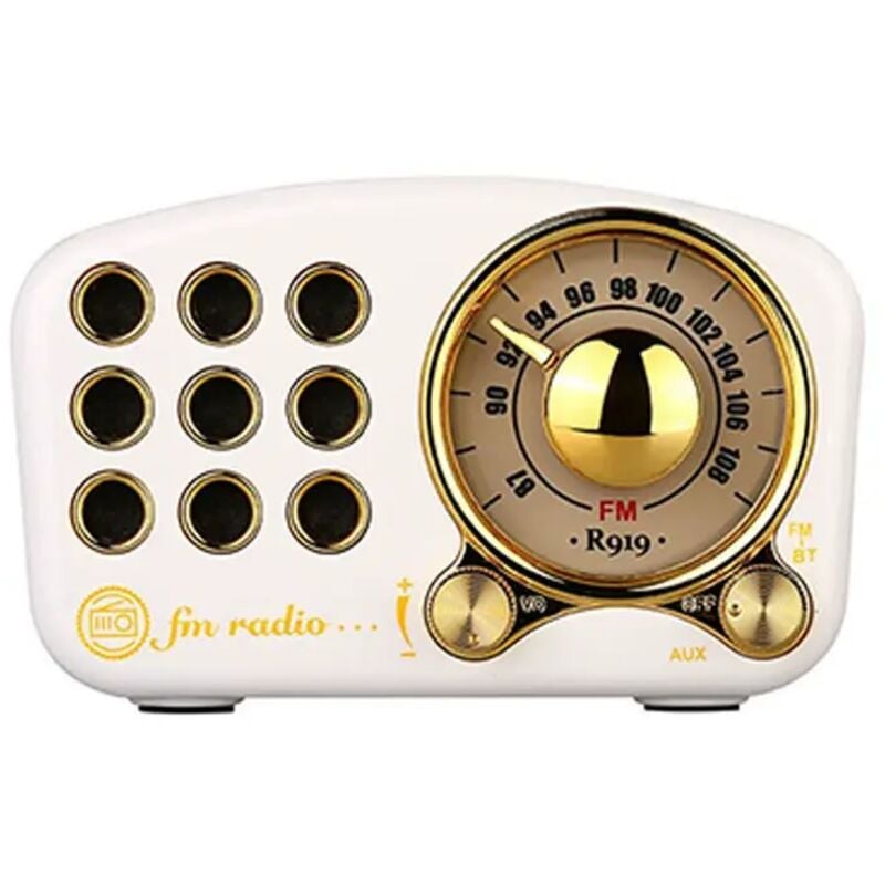 Retro Bluetooth Lautsprecher, Vintage Radio FM Radio mit Old Fashioned Classic Stil, starke Bass Verbesserung, laute Lautstärke, Bluetooth 4.2