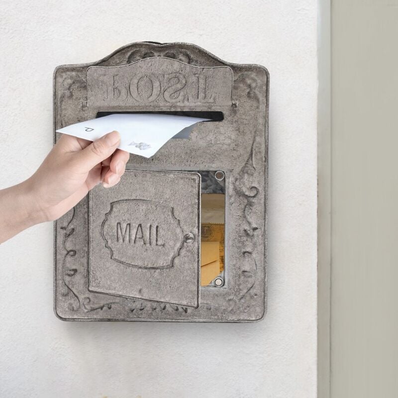 Retro-Briefkasten für die Wandmontage Briefkasten im rustikalen Stil Metallbriefkasten für die Inneneinrichtung Briefkasten