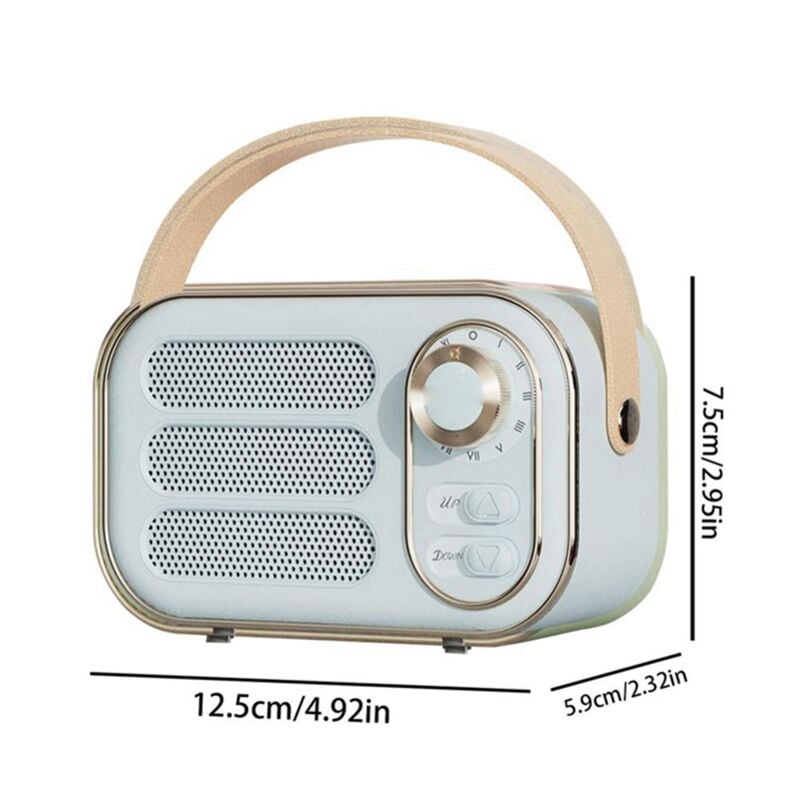 Retro-Lautsprecher, 360-Stereo-Effekt, Bluetooth-Mini-Lautsprecher, Vintage-Radio, Heimdekoration, für Den AußEnbereich,