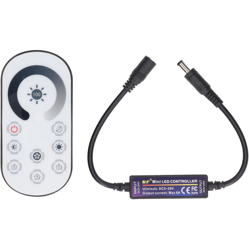 Zoternen - rf Full Touch Dimmer Drahtloser Konstantspannungs-LED-Controller Mini-Induktionslichtleisten-Controller dc 5-24V