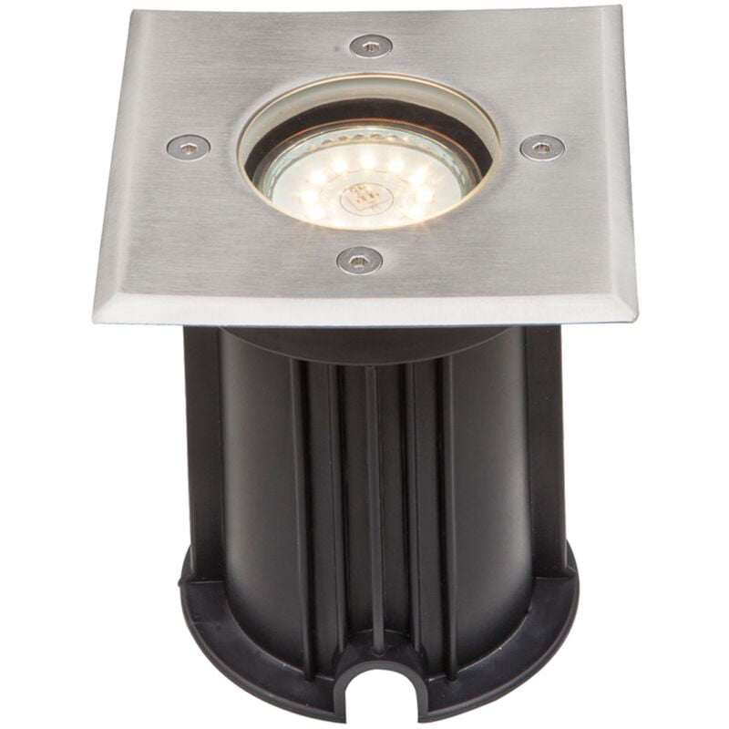 Boden Einbau Lampe Fernbedienung Garten Hof Strahler Einfahrt Spot Lampe dimmbar im Set inkl. rgb led Leuchtmittel