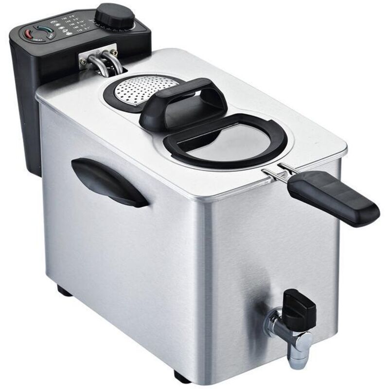 RGV FR TYPE4L Fritteuse, 4 l, einzeln, schwarz, Edelstahl, unabhängig, 2500 W