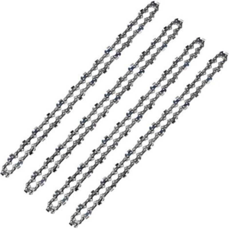 RHG 52-gliedrige Kettensägenkette – 3/8' Teilung, LP 050 Treibgliedstärke – 4er-Pack für 14' Schwert – Rückschlagarm