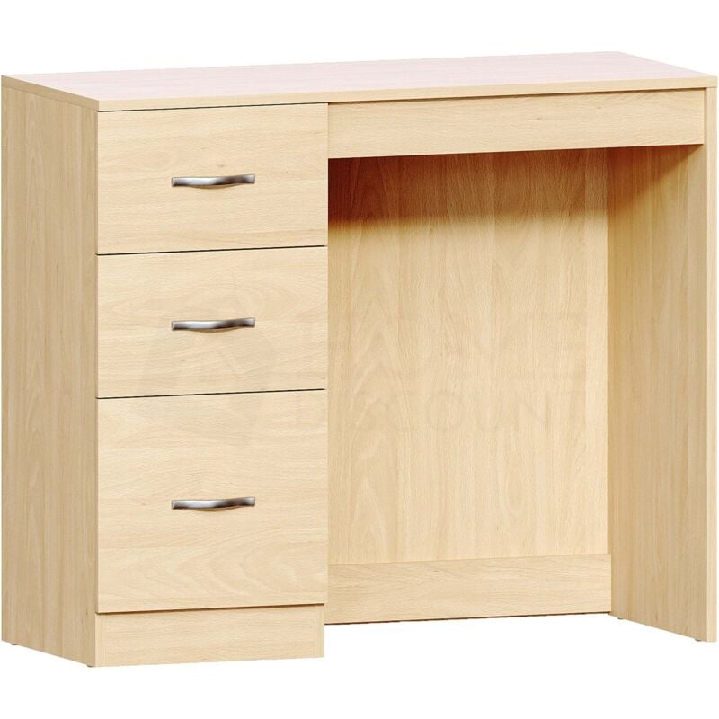 Home Discount - Riano Schminktisch 3 Schubladen Makeup Schminktisch Computertisch, Kiefer