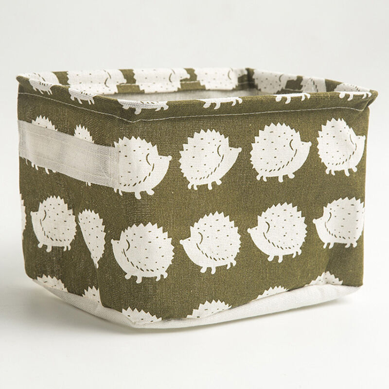 (Igel) Aufbewahrungskorb, Stoff-Aufbewahrungsbehälter mit 2 Griffen auf beiden Seiten, Stoff-Aufbewahrungskorb, Kleinigkeiten-Aufbewahrungsbehälter,