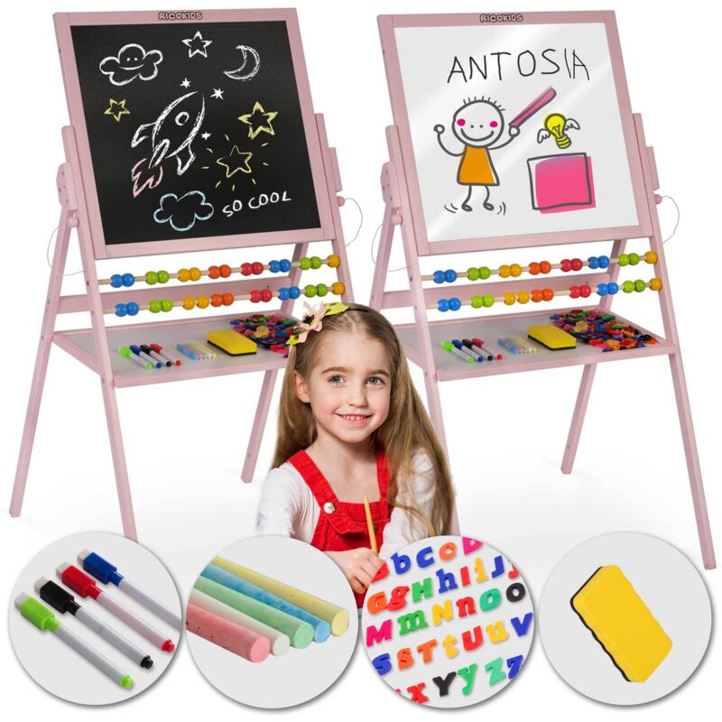 Magnetische Plattenspieler-Kreidetafel von Ricokids – Rosa