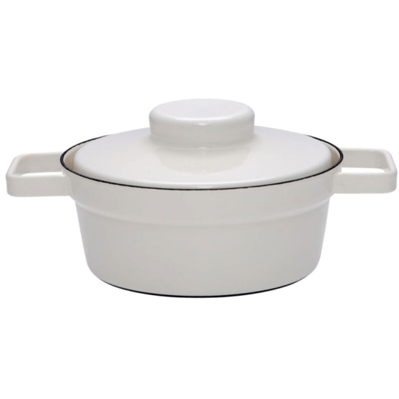 Riess-kelomat - Riess Aromapot Kasserolle mit Deckel Ø20cm 1,2 Liter Light Grey Emaille