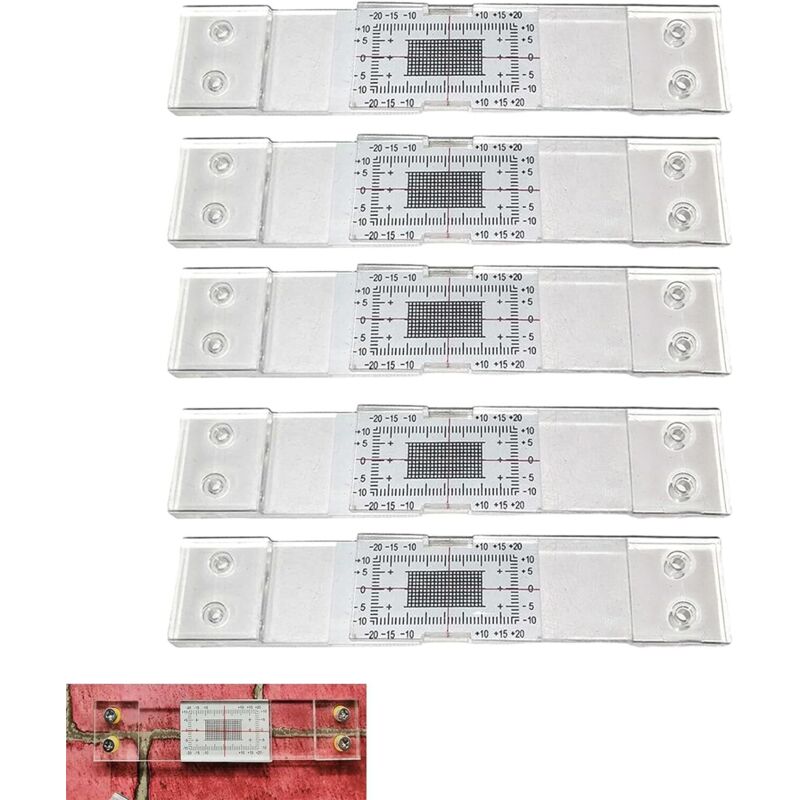 Risslehre, Risse, Schlitz für ebene Oberflächen, Riss - Tell-Tale Zubehör zur Überwachung und Aufzeichnung von Rissen (5)