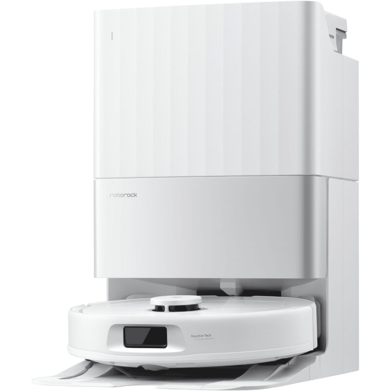 Qrevo 5AE Staubsauger Roboter 12.000 Pa, Saugroboter mit Wischfunktion,Zero-Tangle System, Multifunktions-Dock,PreciSense-LiDAR-Navigation - Roborock