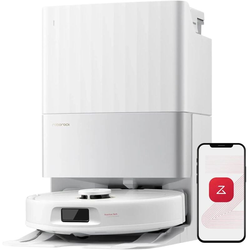 Qrevo 5AE Staubsauger Roboter 12.000 Pa, Saugroboter mit Wischfunktion,Zero-Tangle System, Multifunktions-Dock,PreciSense-LiDAR-Navigation - Roborock