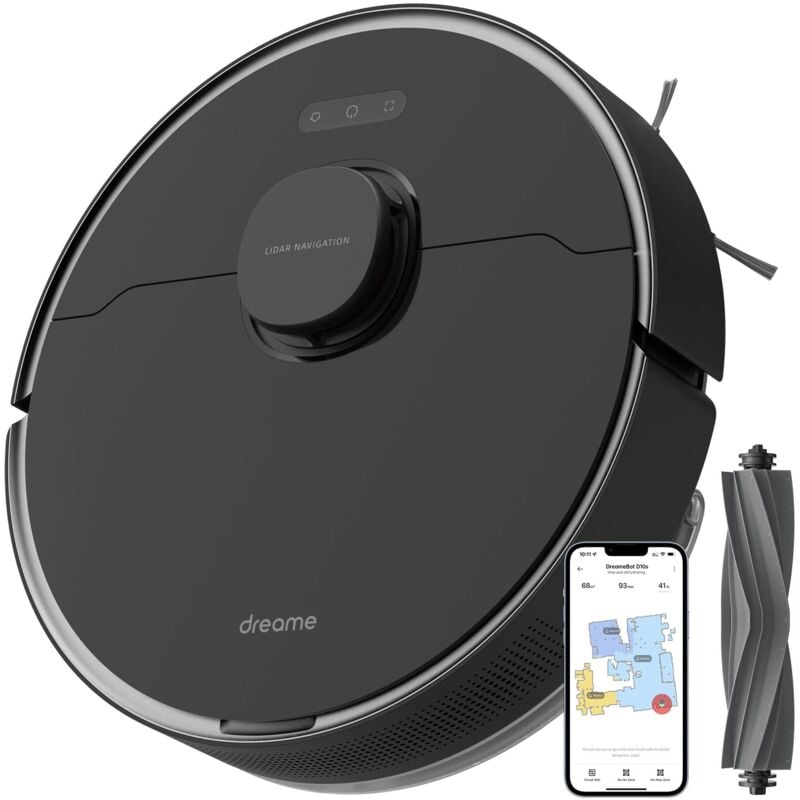 D10s Pro Staubsauger Roboter 5000Pa Saugkraft Saugroboter LiDAR APP,Weiß - Dreame