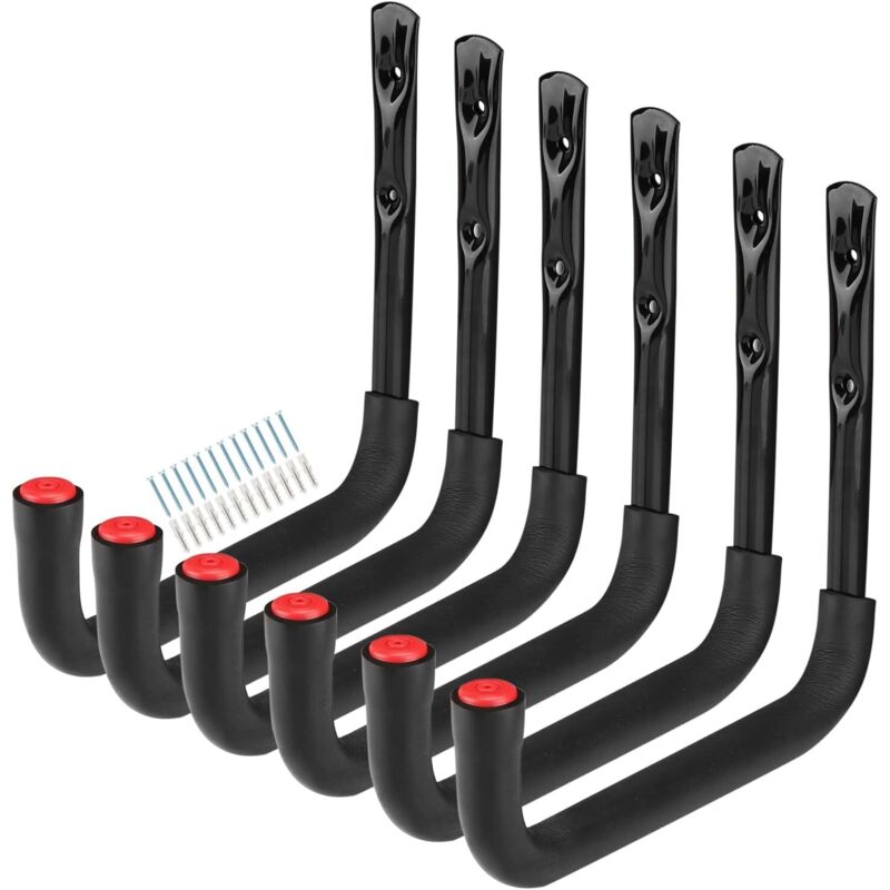 Robuste Aufbewahrungshaken für die Garage, 25 cm Wandhalterung für Leitern, Fahrrad, Gartengeräte, Klappstuhl, Schaufel, Schlauch