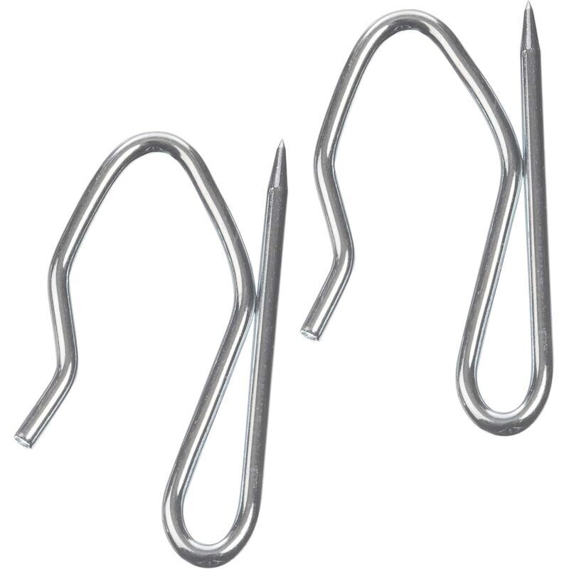 Robuste Gardinenhaken aus Zink (50er-Pack) – für schwere und plissierte Gardinen – 34 x 19 mm