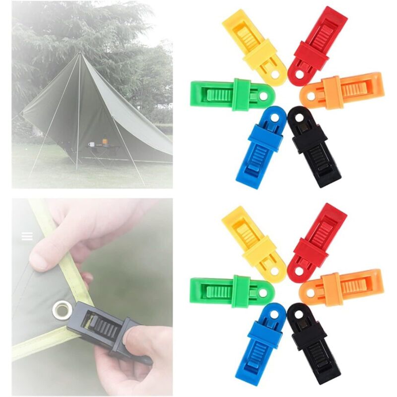 Shining House - Robuste, verstellbare Befestigungsklammern für Planen und Sonnensegel, neue Kunststoffklammern für Sonnensegel, Planengriff