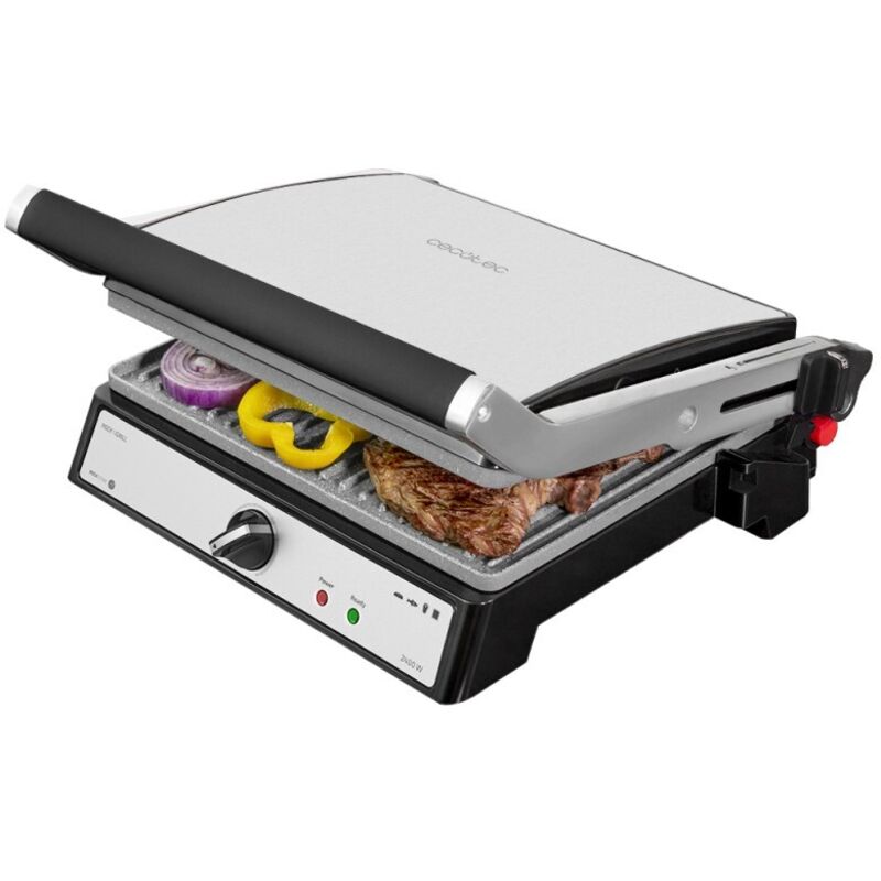 Elektrogrill devon 2400 W, mit RockStone-Beschichtung, 180 º Öffnung und schwimmender top Platte.