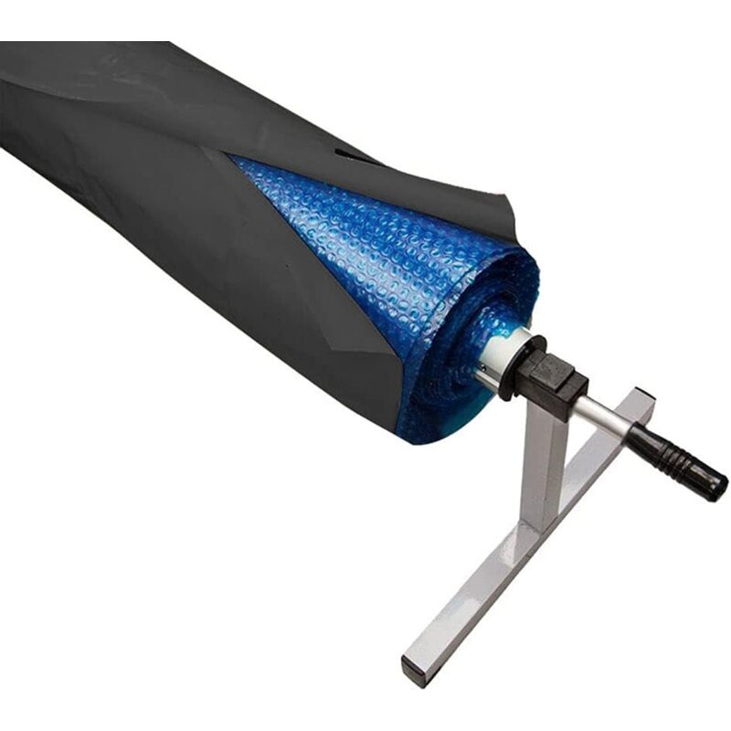 Rollabdeckung, Terrassen-Pool-Aufbewahrung, Sonnen- und Regenabdeckung, Abdeckung mit Klettverschluss (490 x 60)