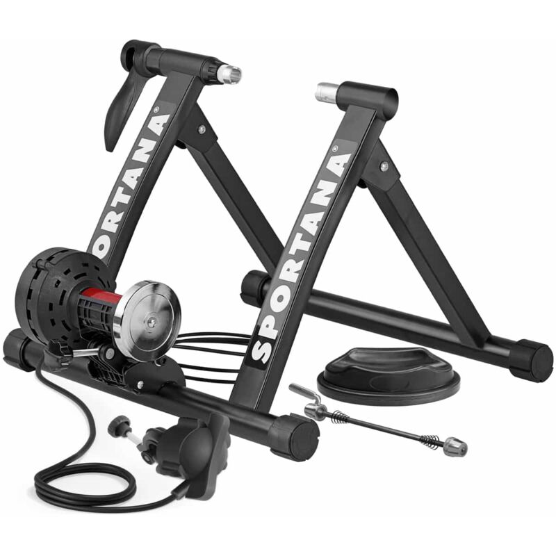 Rollentrainer 6 Gänge 26 - 28 Zoll 150 kg belastbar Geräuscharm Stahl Klappbar Schaltung Fahrradtrainer Heimtrainer zuhause Indoor Fahrrad - Sportana