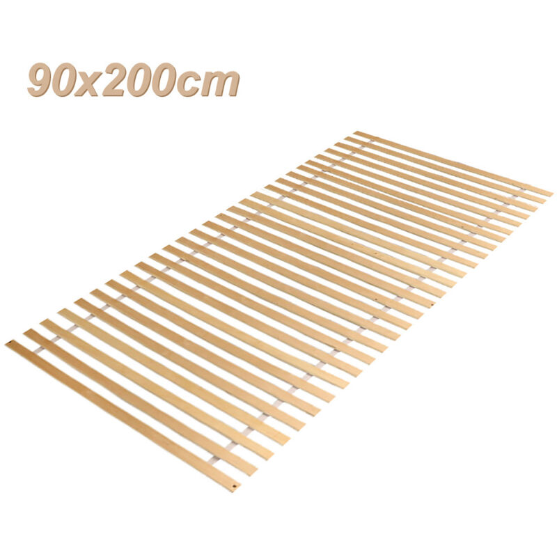 SWANEW Lattenrost 90x200CM Lattenrost max.150kg Stabiles Rollrost 28 Leisten Rollroste Rolllattenrost