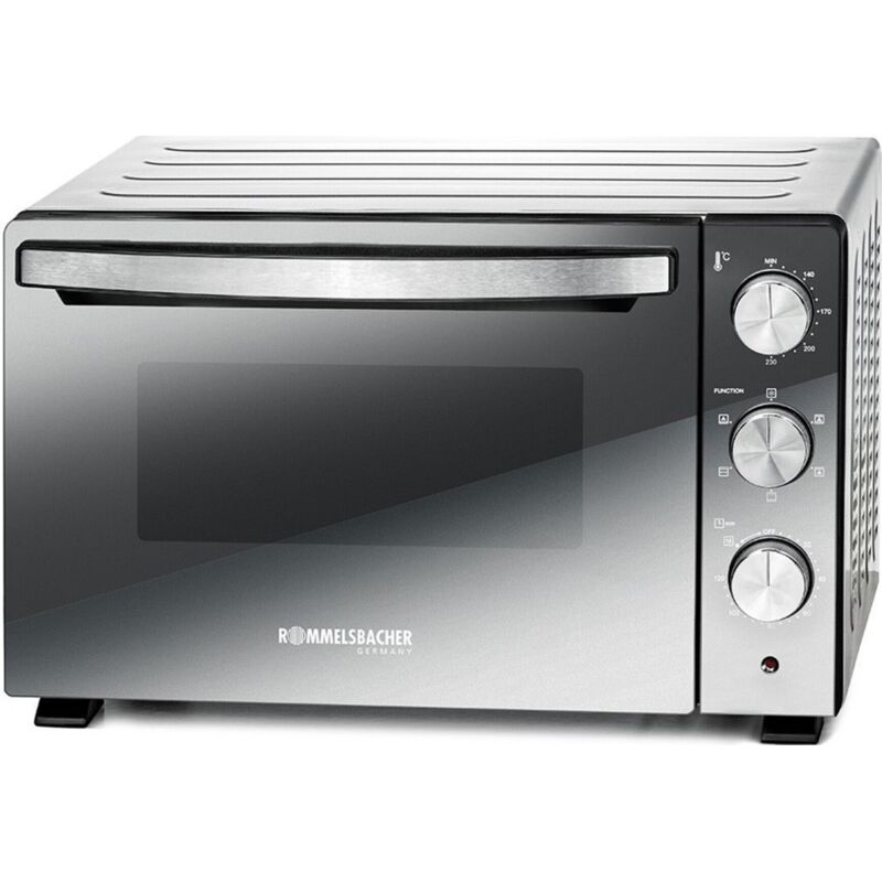 Rommelsbacher Back- und Grillofen BGS 1500, Mini-Backofen ,silber/schwarz