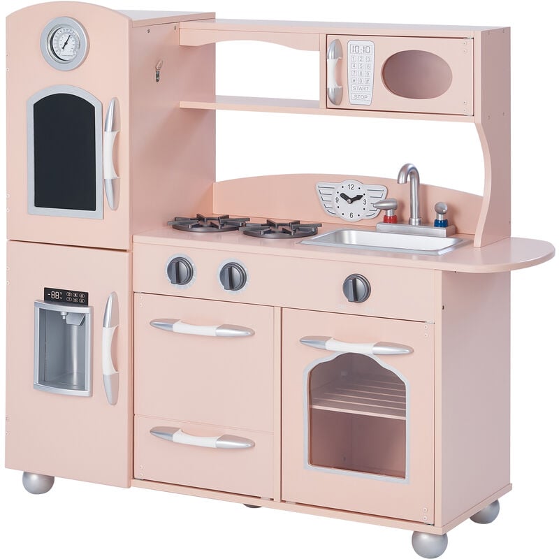 Rosa Kinderküche Spielküche Kinderspielküche Holzküche Teamson Kids TD-11414P
