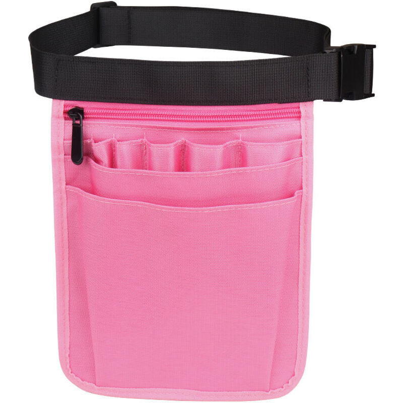 Rosa Krankenschwestertasche, multifunktionale Werkzeugtasche, rosa Krankenschwester-Aufbewahrungstasche mit verstellbarem Gürtel für